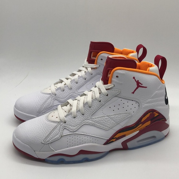New Men’s Nike Air Jordan MVP Shoes Cardinal Red Vivid Orange DZ4475-168 NWOB - Picture 4 of 5